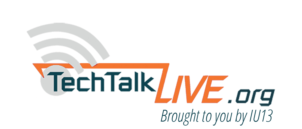 Tech Talk Live logo with IU13